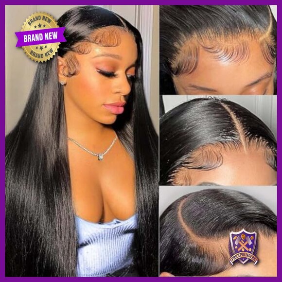 Straight 13x4 Lace Front Wig Human Hair 180% Density Glueless main image 7